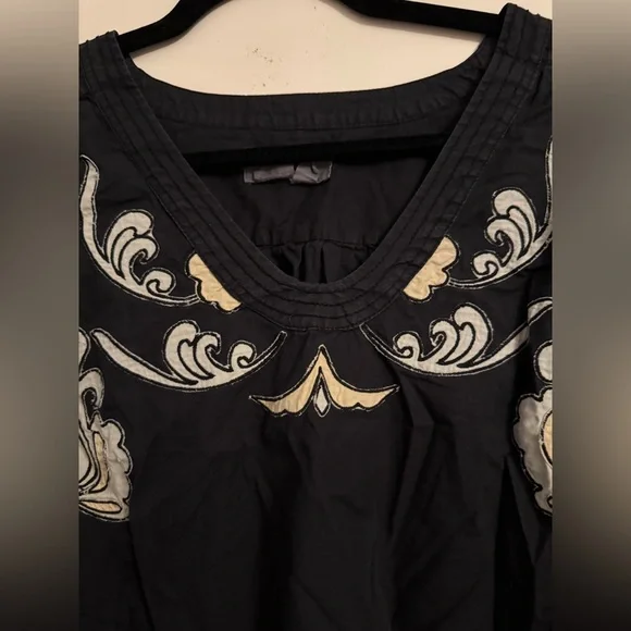 Anthropologie Embroidered Balloon-Sleeve Blouse Size L - Picture 4 of 14